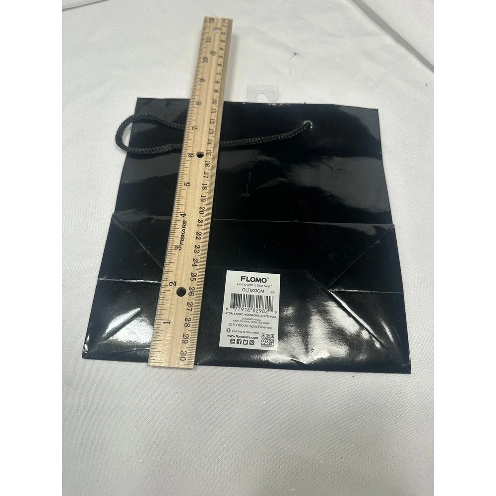 flomo party present gift bag glitter black